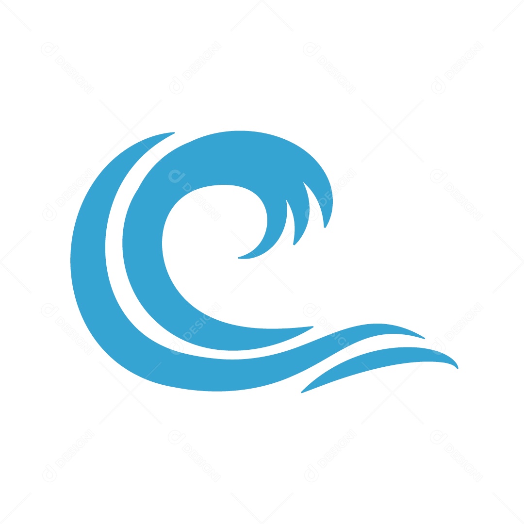 Onda de Água Ilustração Vetor EPS