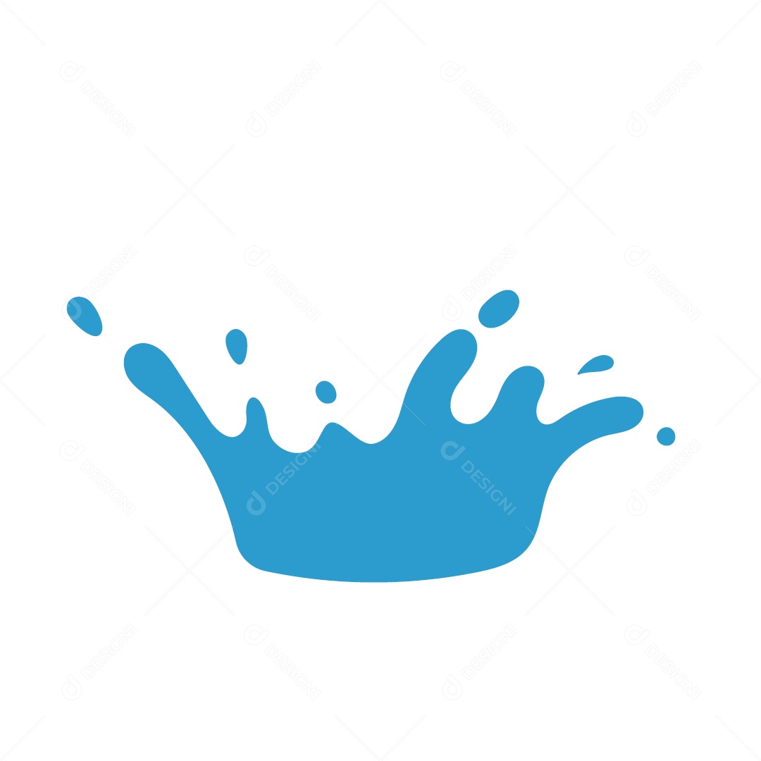 Ilustração Respingo de Água Vetor EPS