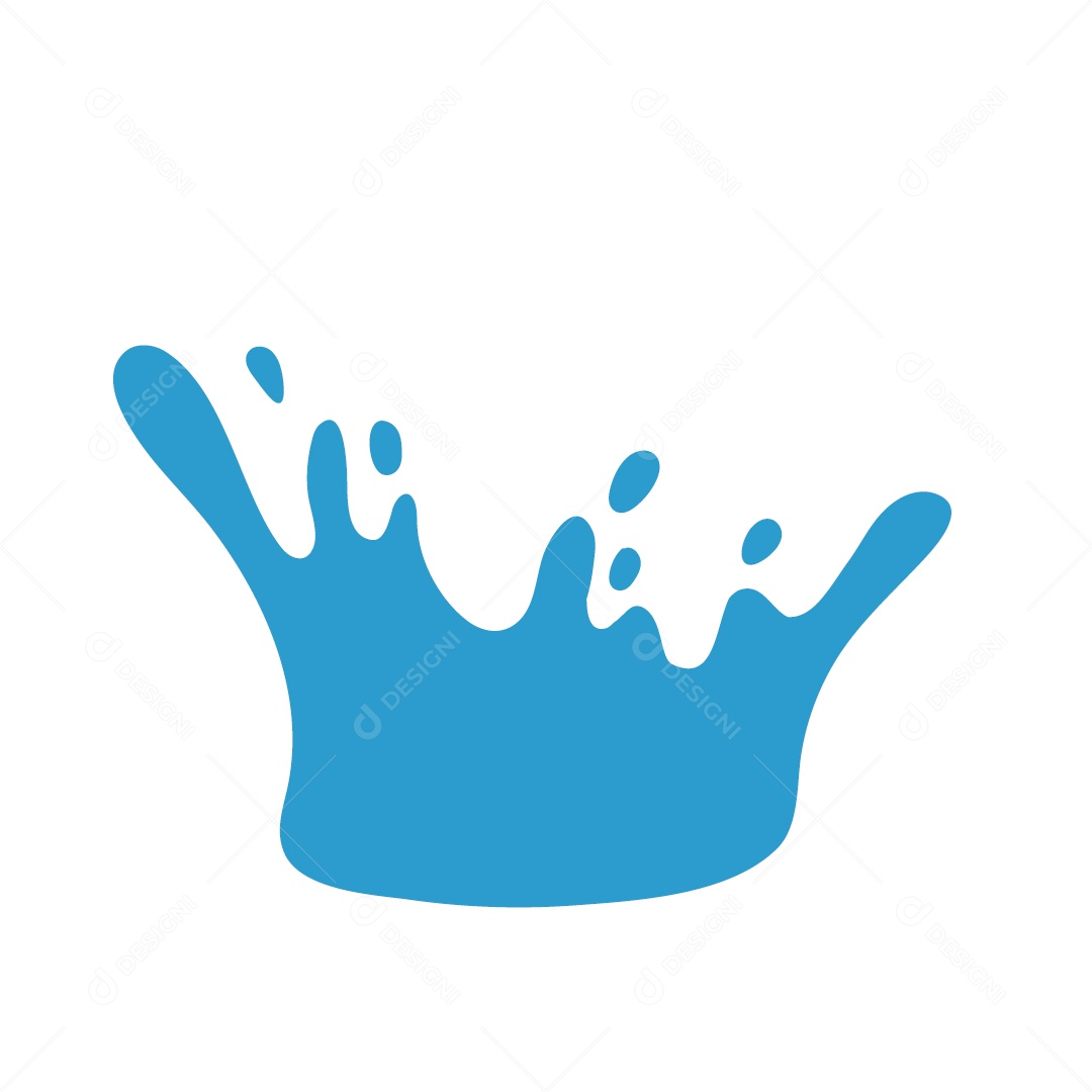 Ilustração Respingo de Água Vetor EPS