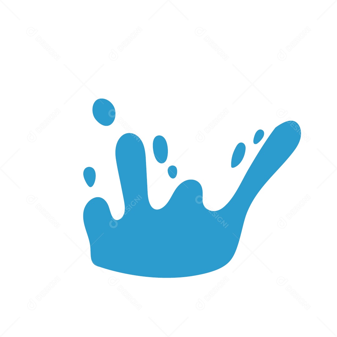 Ilustração Respingo de Água Vetor EPS