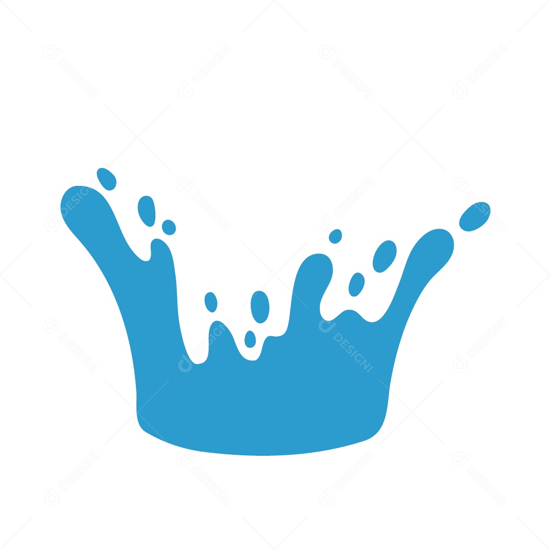 Ilustração Respingo de Água Vetor EPS