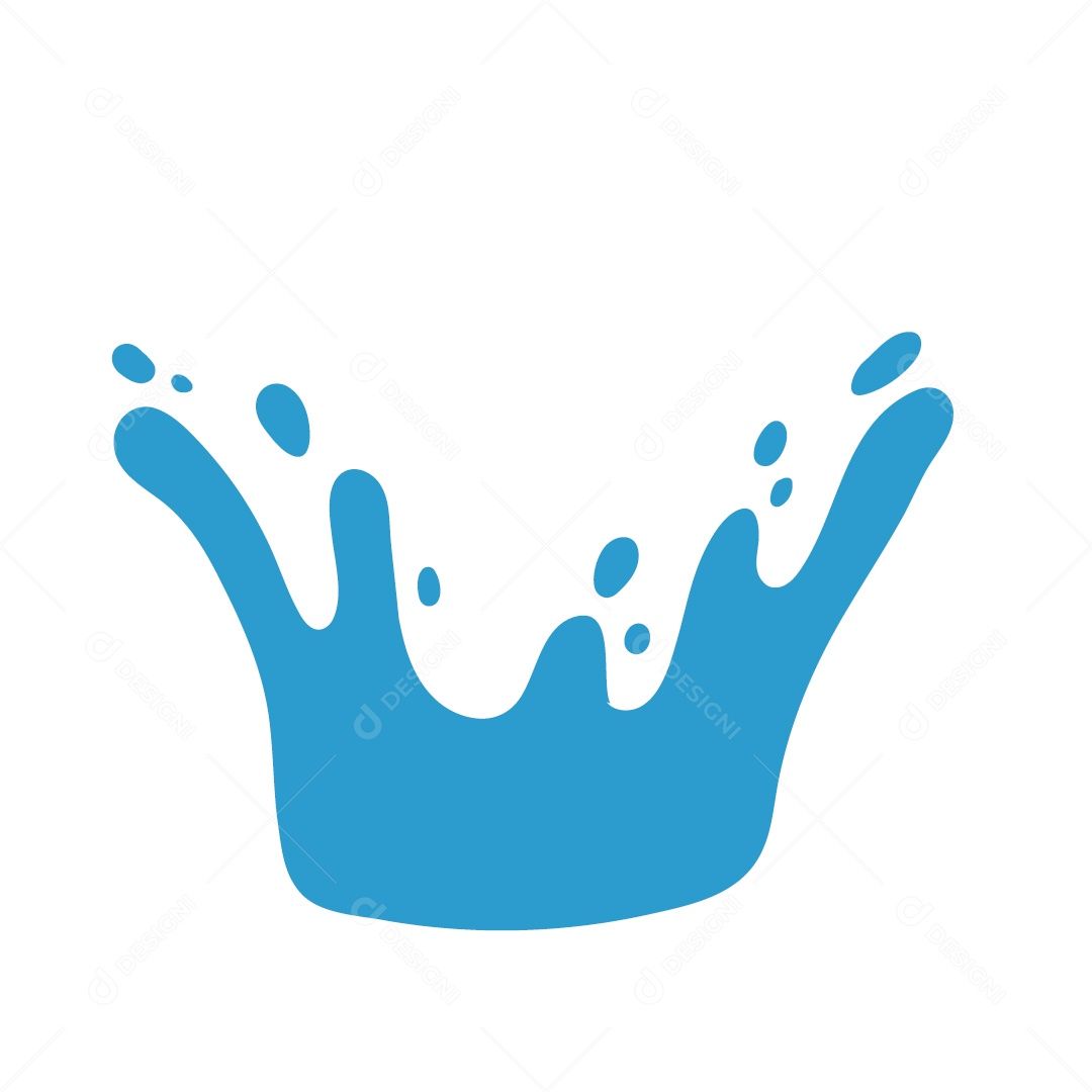 Ilustração Respingo de Água Vetor EPS