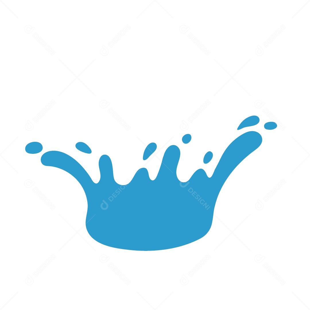 Ilustração Respingo de Água Vetor EPS