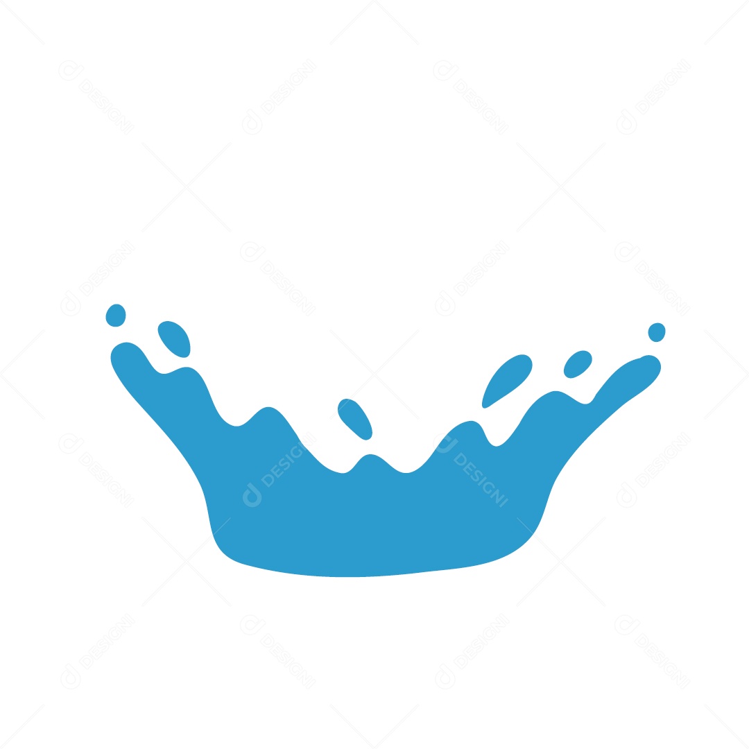 Ilustração Respingo de Água Vetor EPS