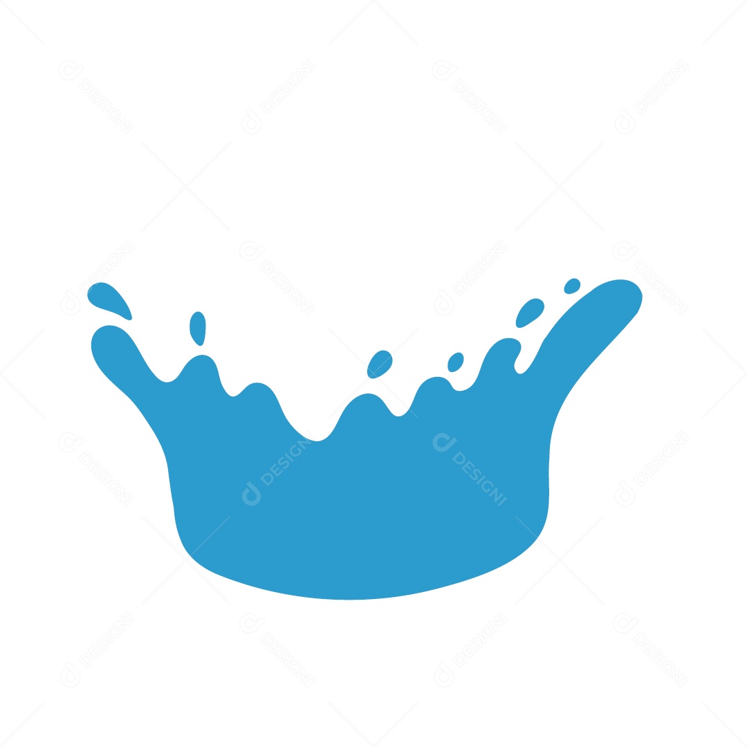 Ilustração Respingo de Água Vetor EPS