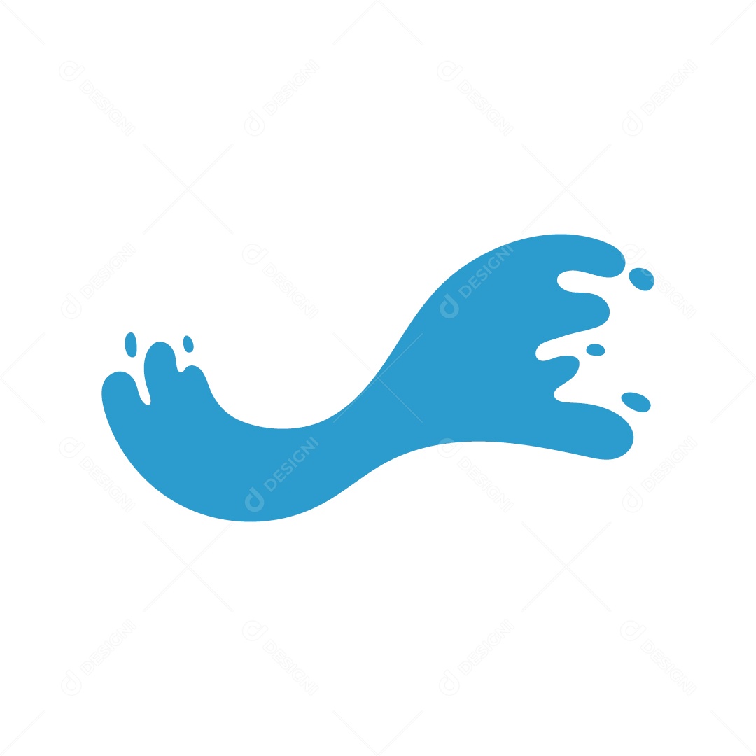 Ilustração Respingo de Água Vetor EPS