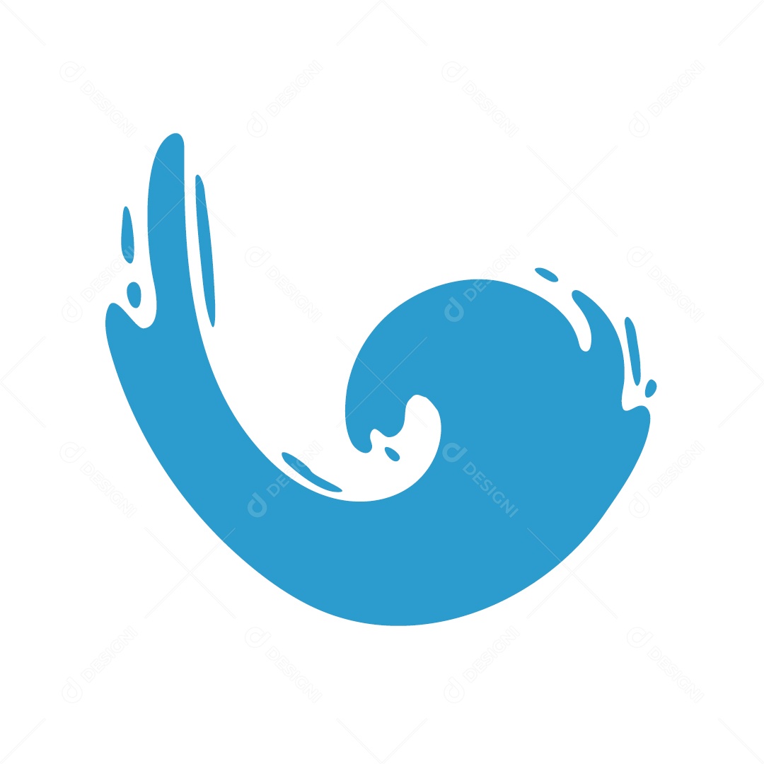 Ilustração Respingo de Água Vetor EPS