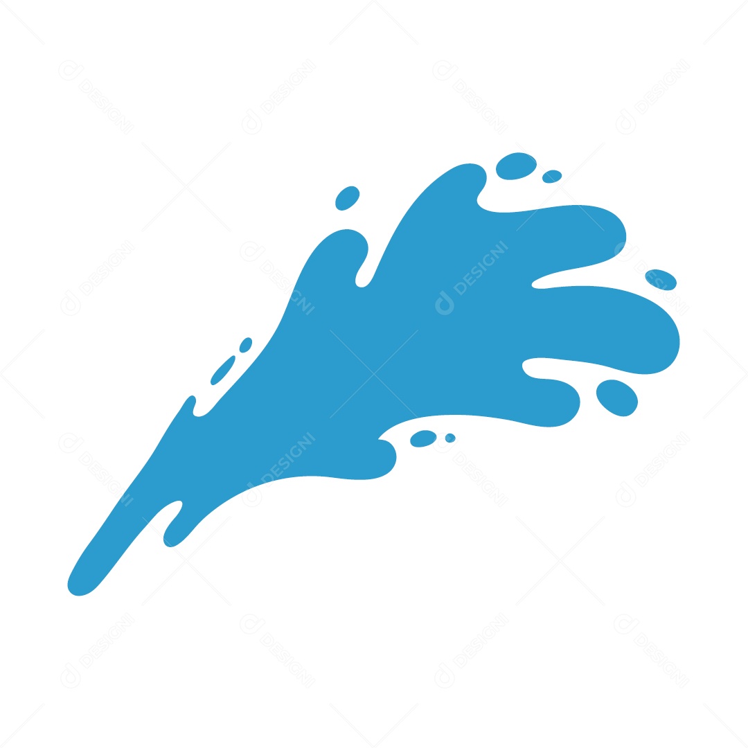 Ilustração Respingo de Água Vetor EPS