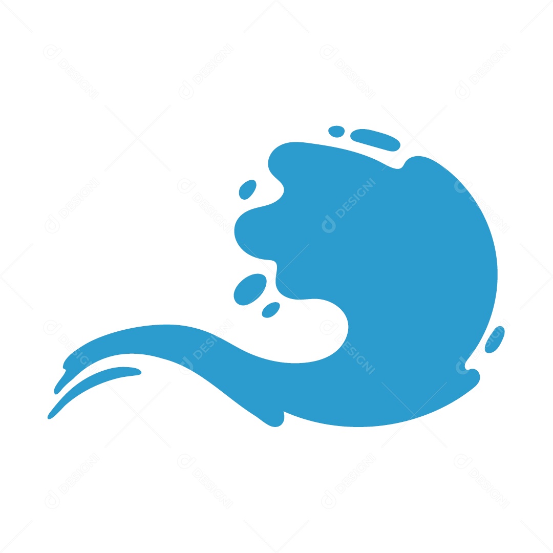 Ilustração Respingo de Água Vetor EPS