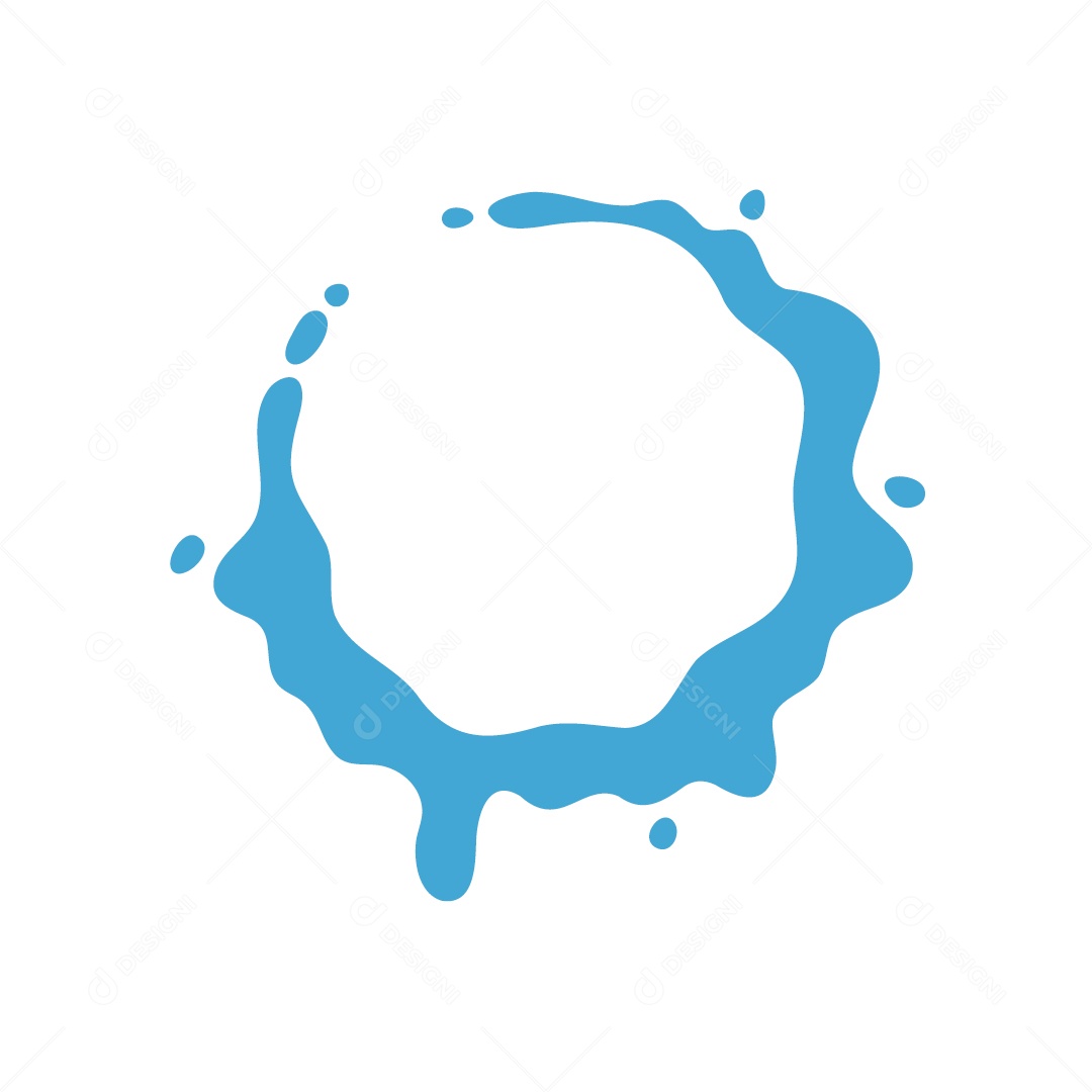 Respingo de Água em Forma de Círculo Ilustração Vetor EPS