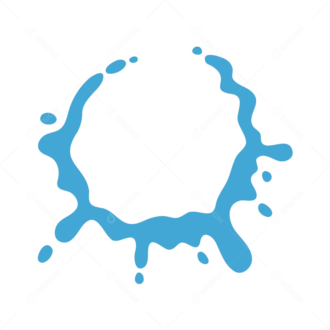 Respingo de Água em Forma de Círculo Ilustração Vetor EPS