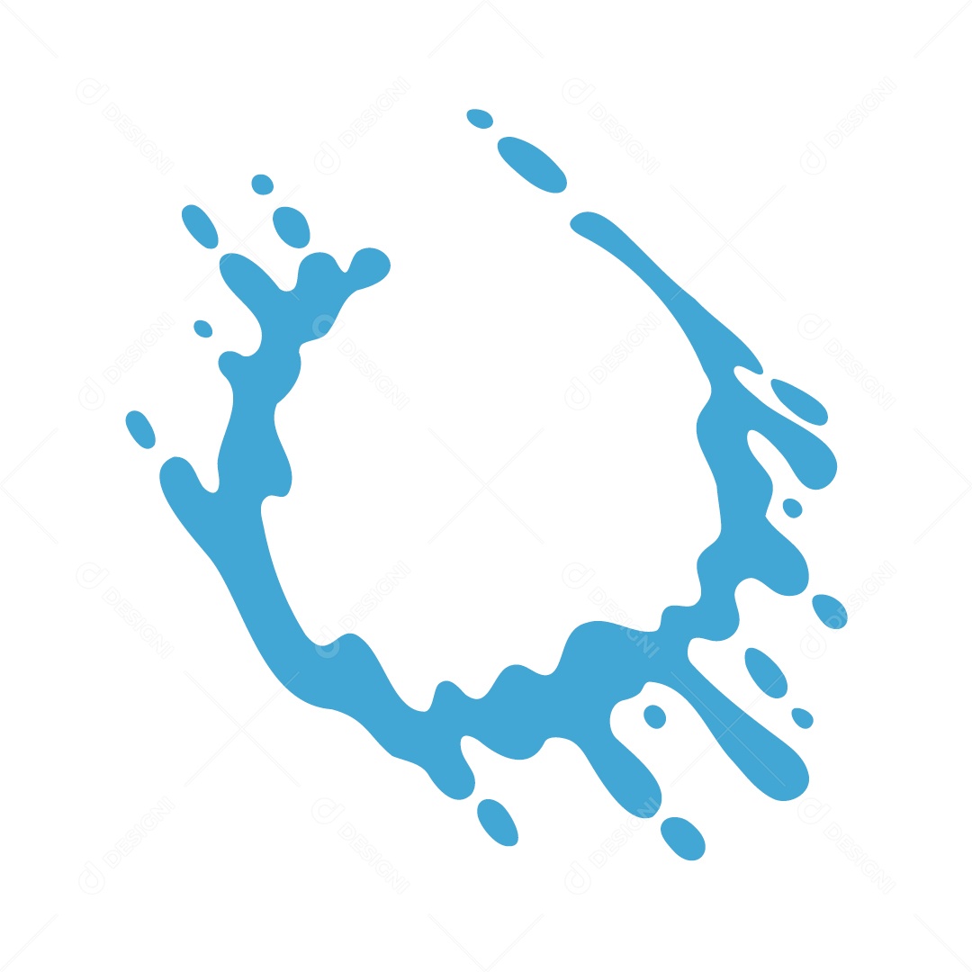 Respingo de Água em Forma de Círculo Ilustração Vetor EPS