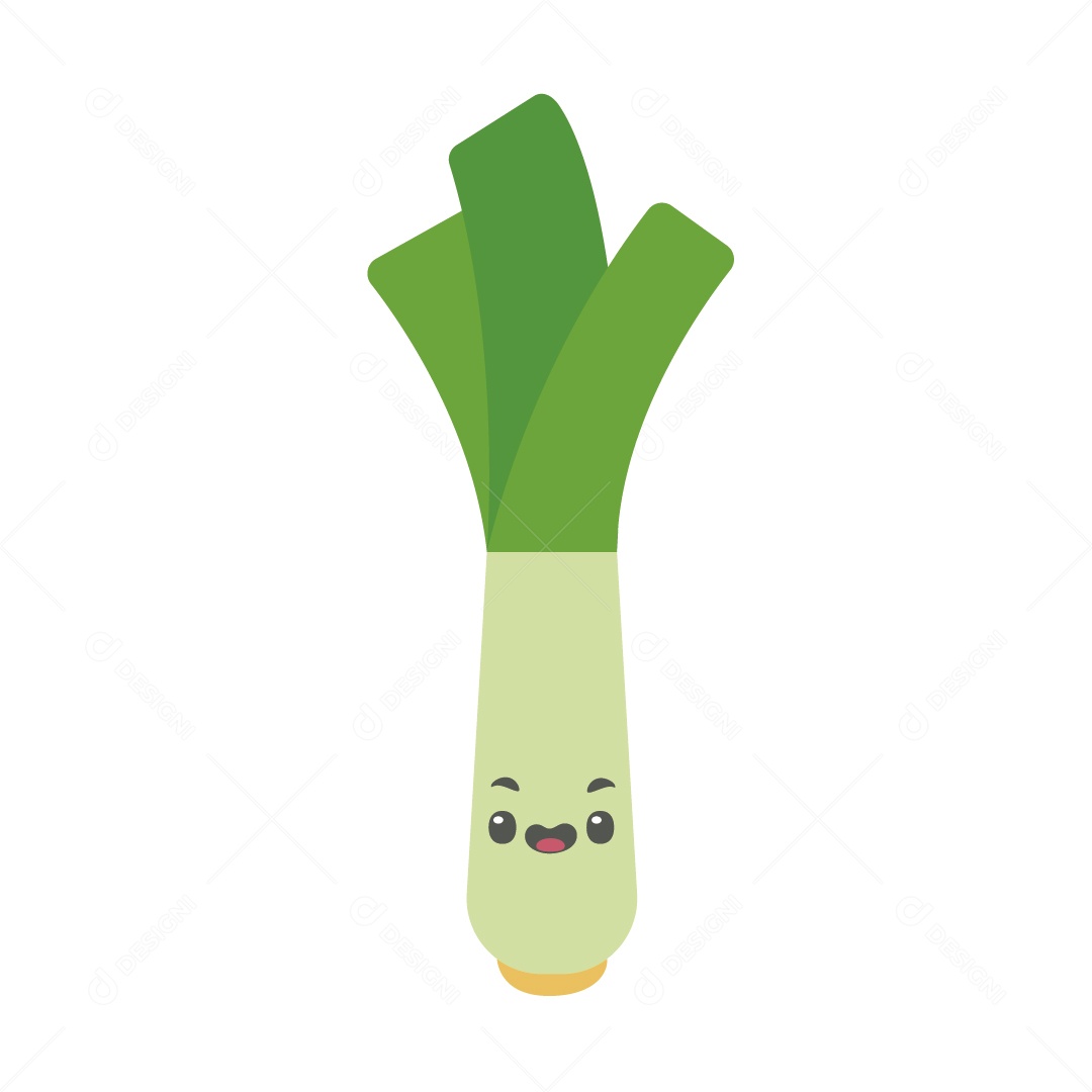 Alho Poró Ilustração Vetor EPS