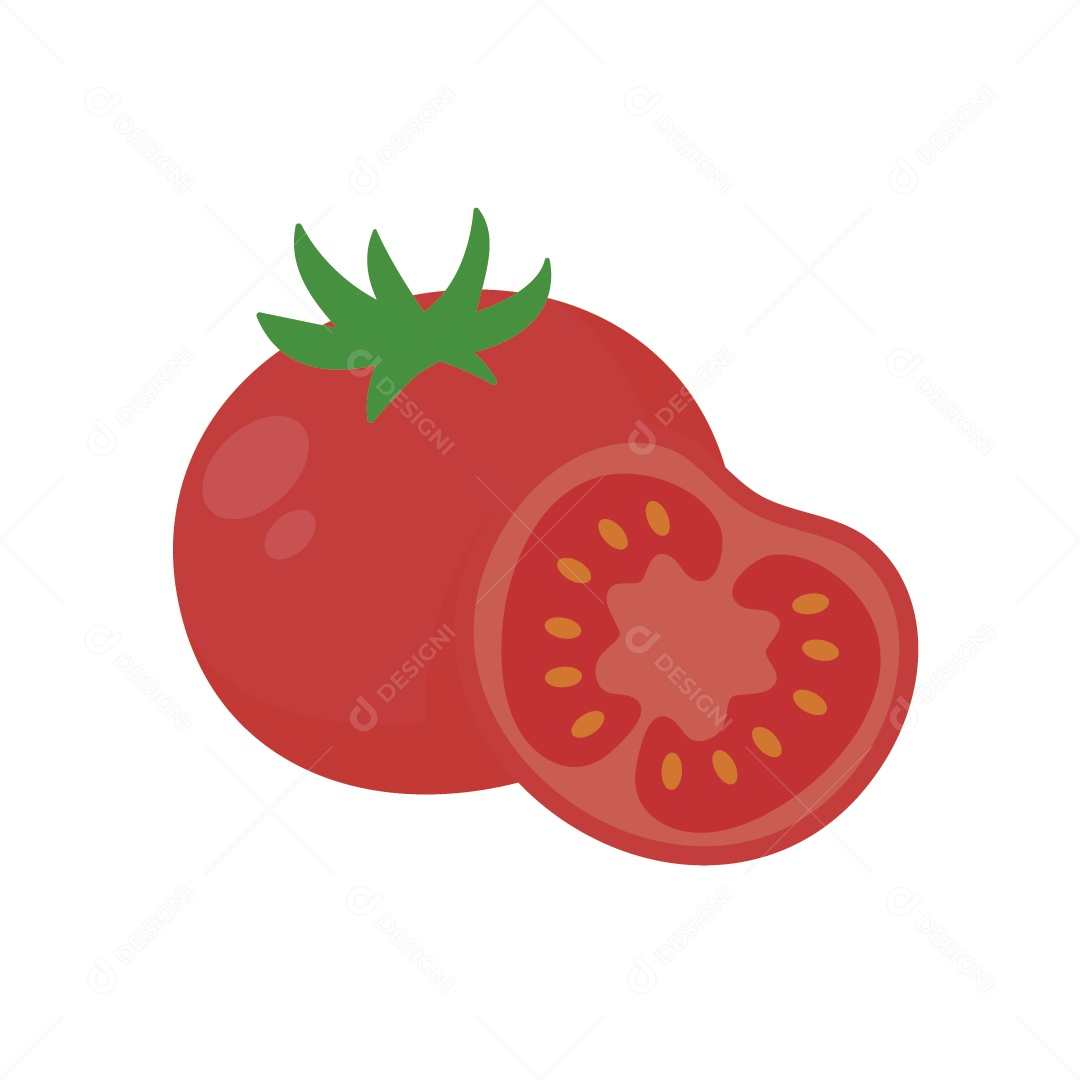 Tomate Maduro Ilustração Vetor EPS