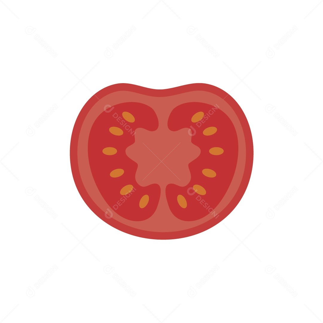 Pedaço de Tomate Ilustração Vetor EPS