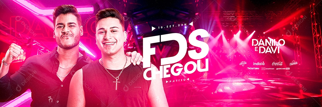 Carrossel Flyer FDS Chegou Danilo e Davi Social Media PSD Editável