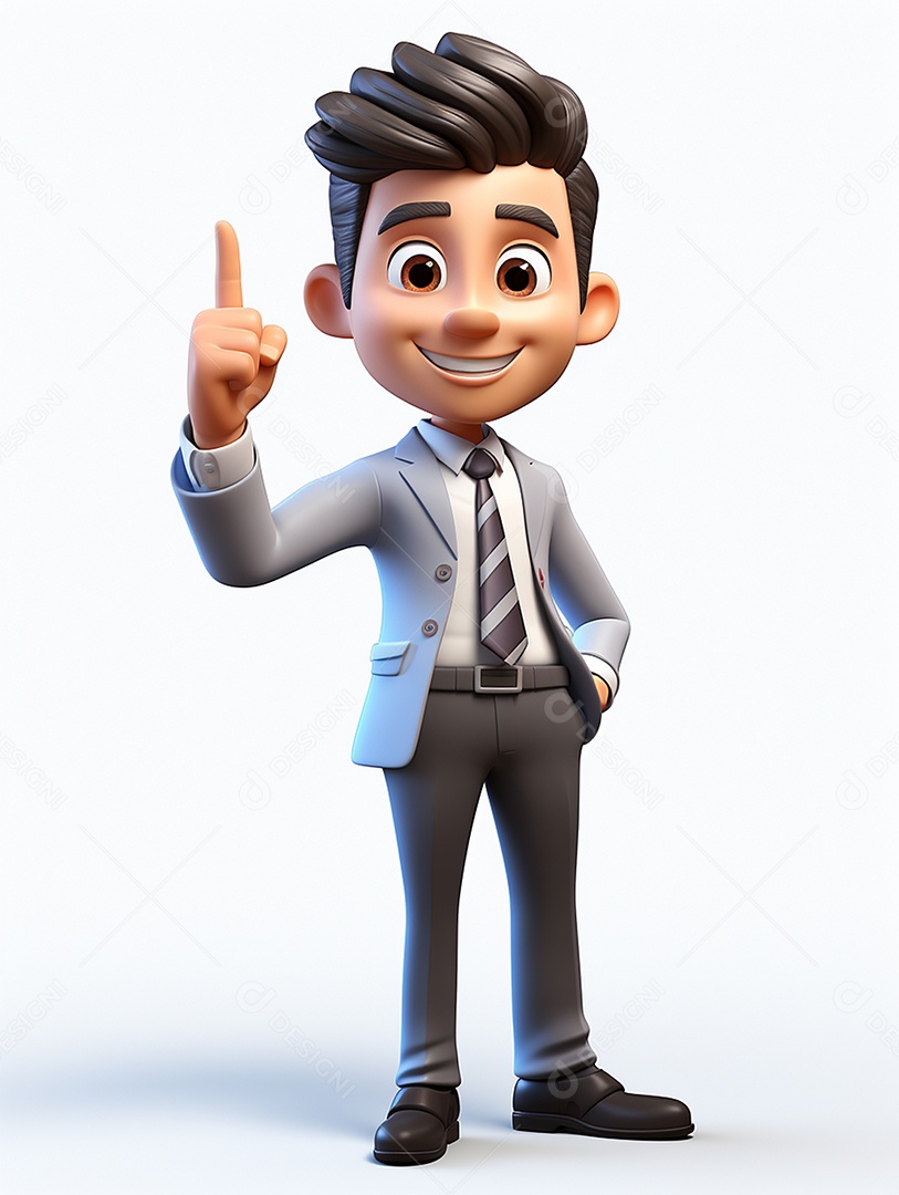 Desenho de homem empresário jovem de negocio