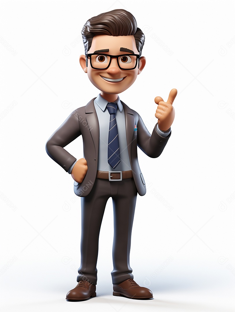 Desenho de homem empresário jovem de negocio