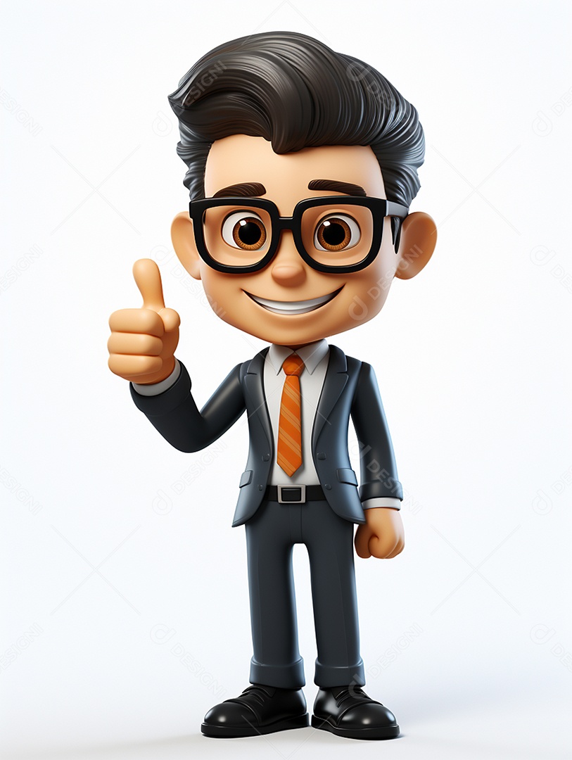 Desenho de homem empresário jovem de negocio