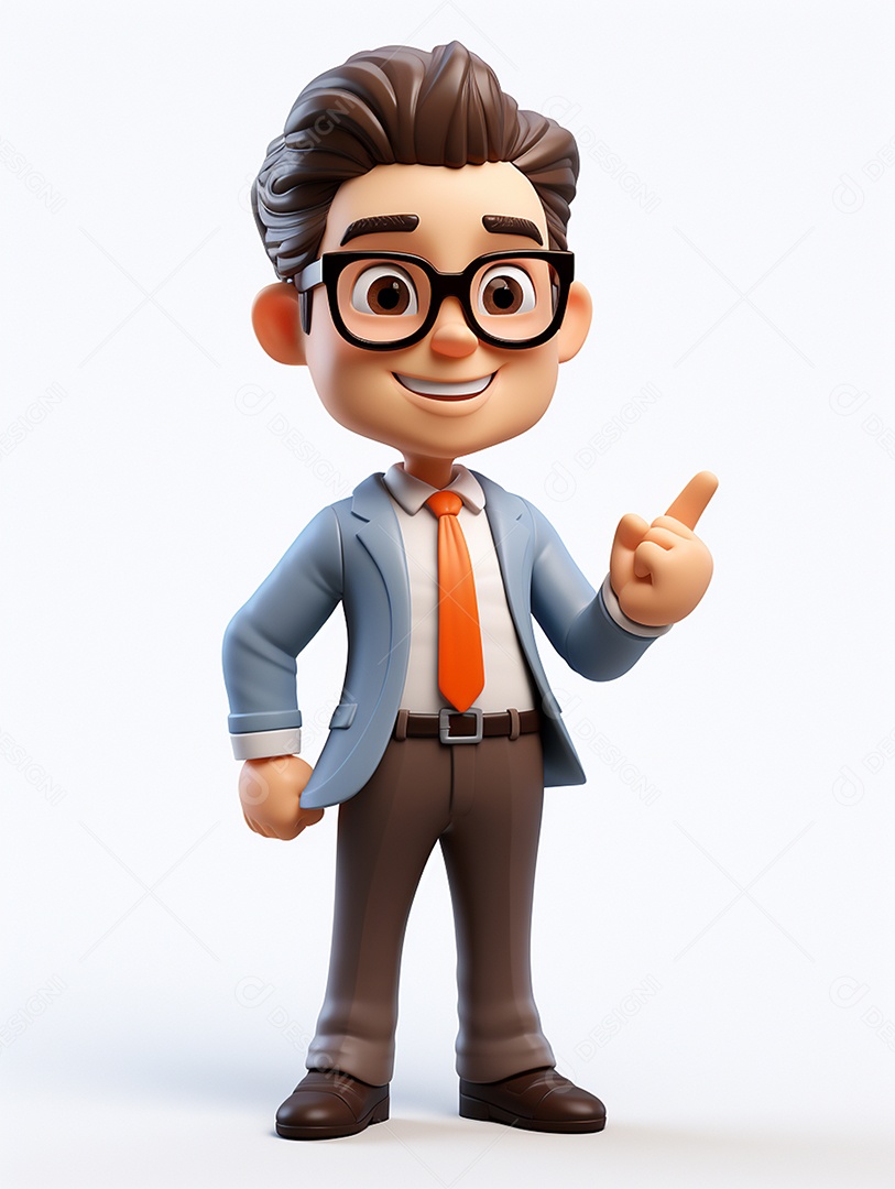 Desenho de homem empresário jovem de negocio