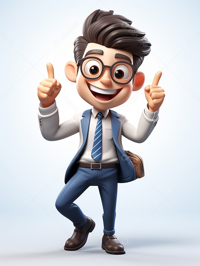 Desenho de homem empresário jovem de negocio