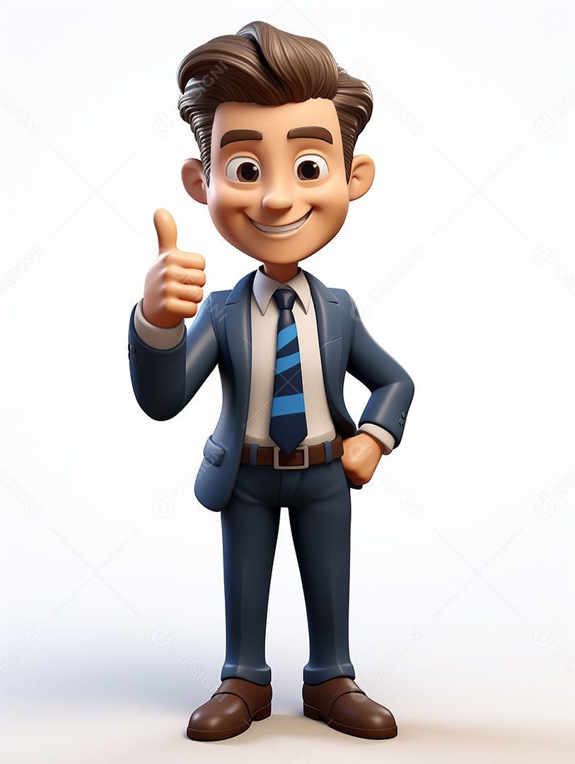 Desenho de homem empresário jovem de negocio