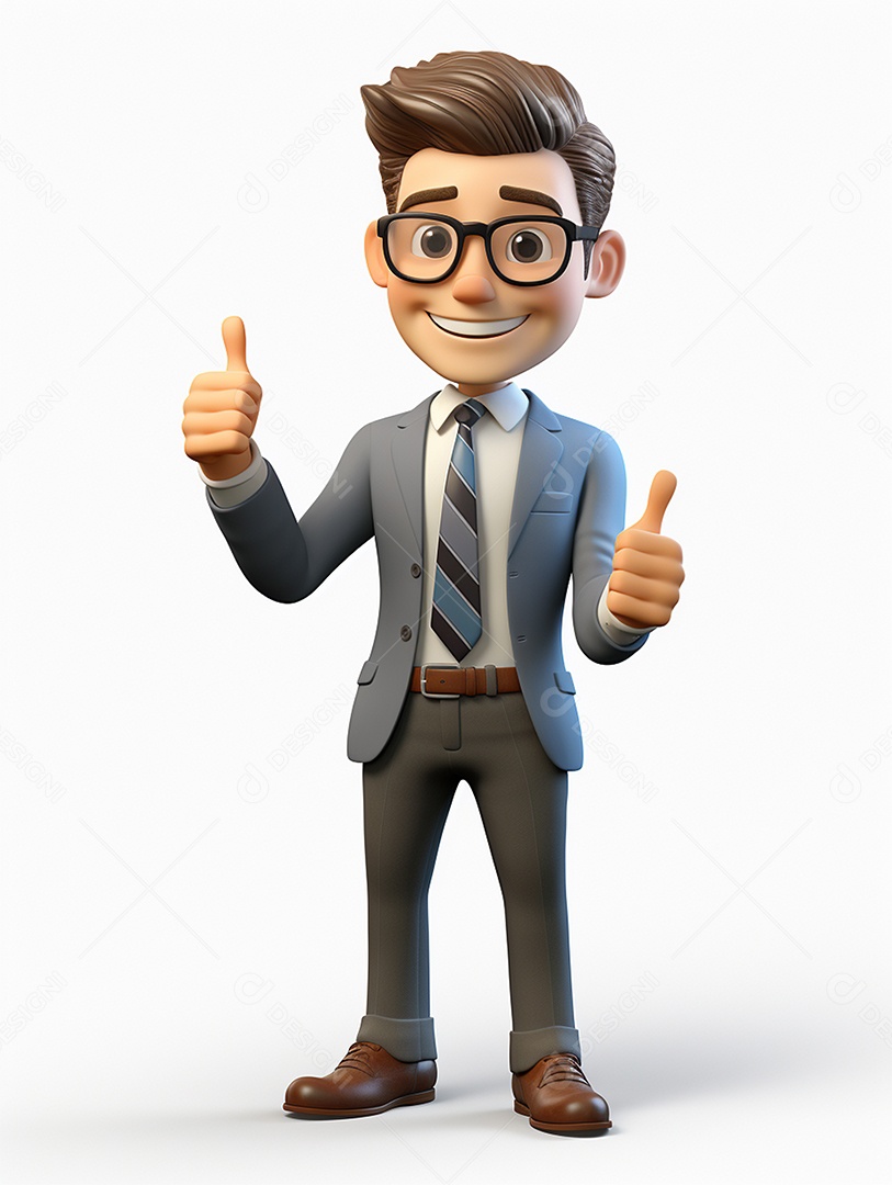 Desenho de homem empresário jovem de negocio