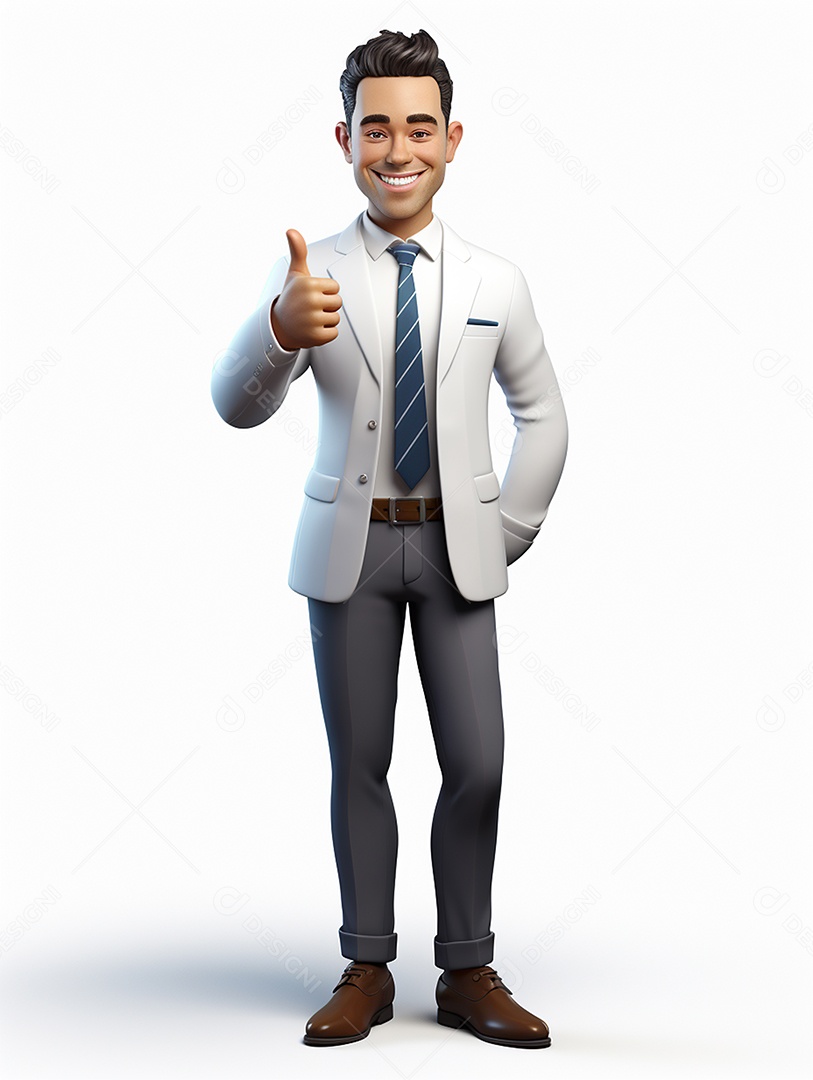 Desenho de homem empresário jovem de negocio