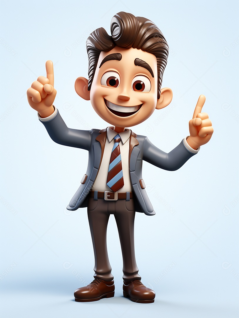 Desenho de homem empresário jovem de negocio