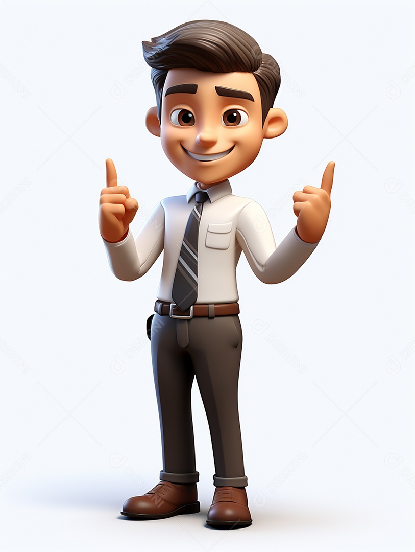 Desenho de homem jovem de negócio