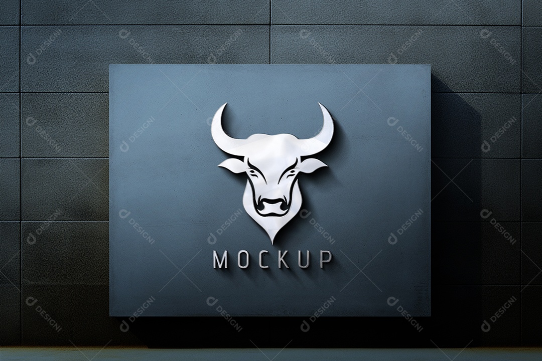 Modelo de Logo de Empresa Mockup PSD Editável