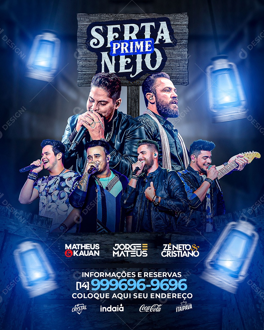 Flyer Feed Prime Sertanejo Social Media PSD Editável