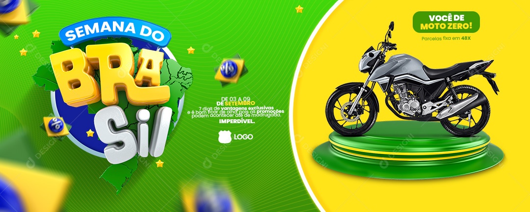 Brazil Week Banner You From Moto Zero Social Media Editable PSD