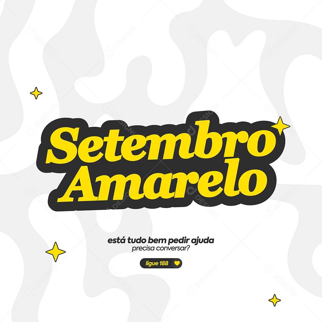 Feed Está Tudo Bem Setembro Amarelo Social Media PSD Editável