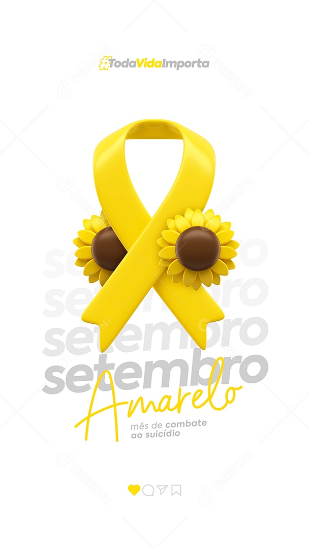 Social Media Story Setembro Amarelo PSD Editável