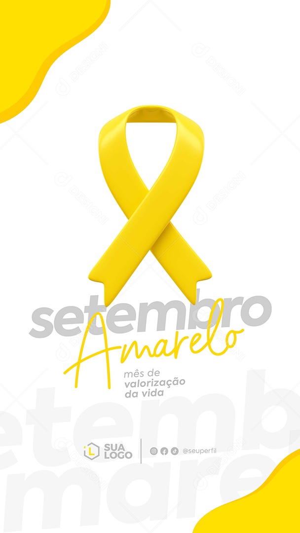 Story Valorização Da Vida Setembro Amarelo Social Media PSD Editável