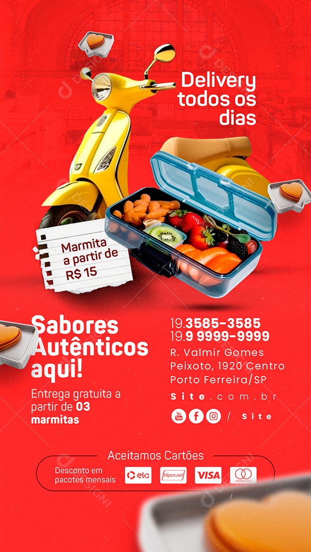 Story Delivery Todos os Dias Social Media PSD Editável