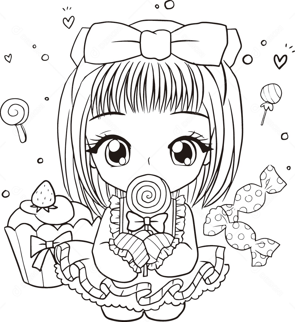 Garota Desenho Vetor EPS