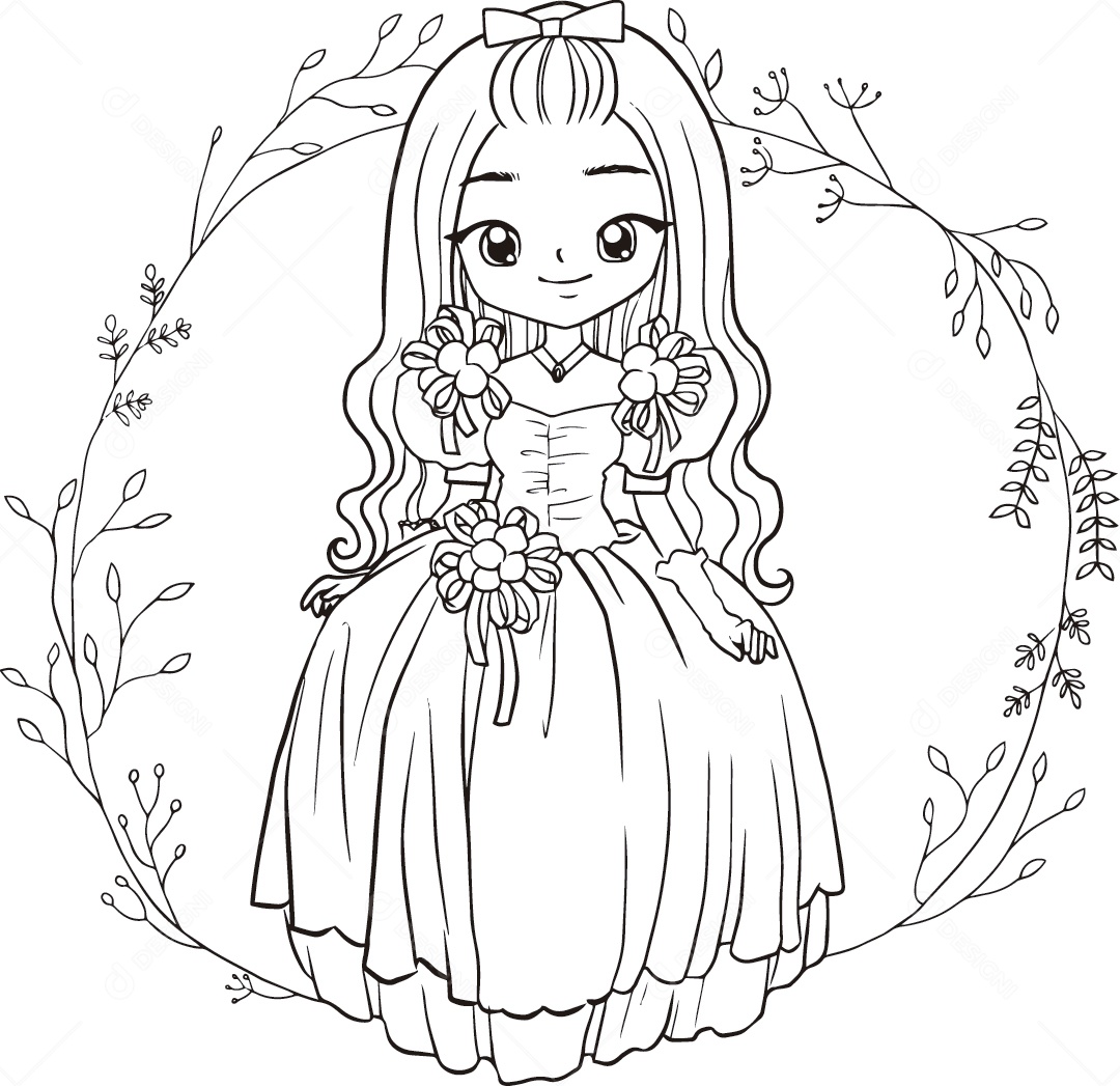 Garota Desenho Vetor EPS