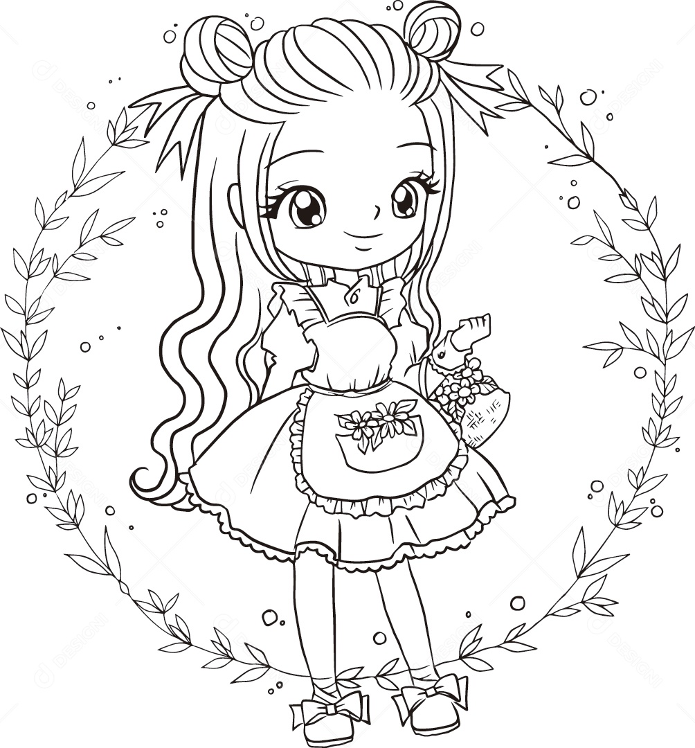 Garota Desenho Vetor EPS