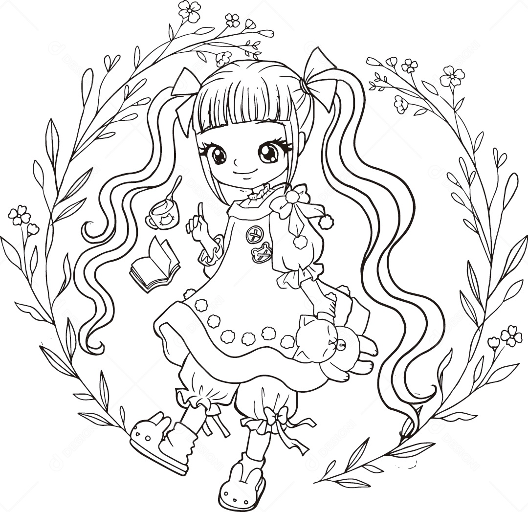 Garota Desenho Vetor EPS