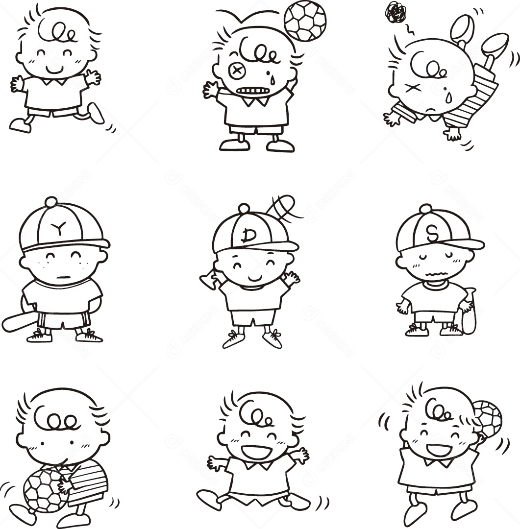 Desenho de um Jogador Vetor EPS