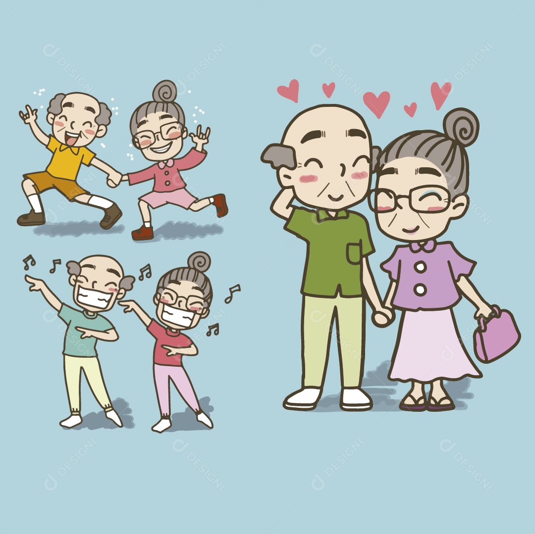 Casal Ilustração Vetor EPS