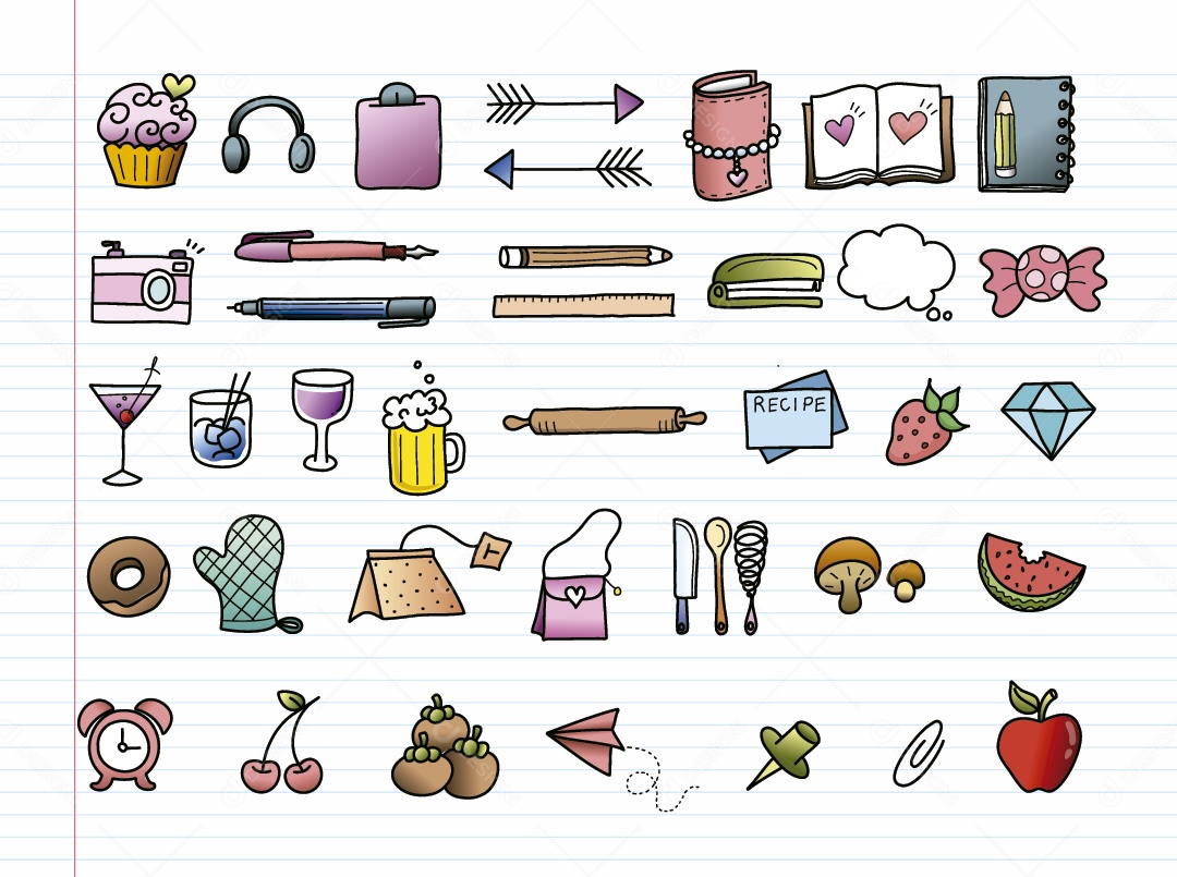 Conjuntos de Ícones Ilustração vetor EPS