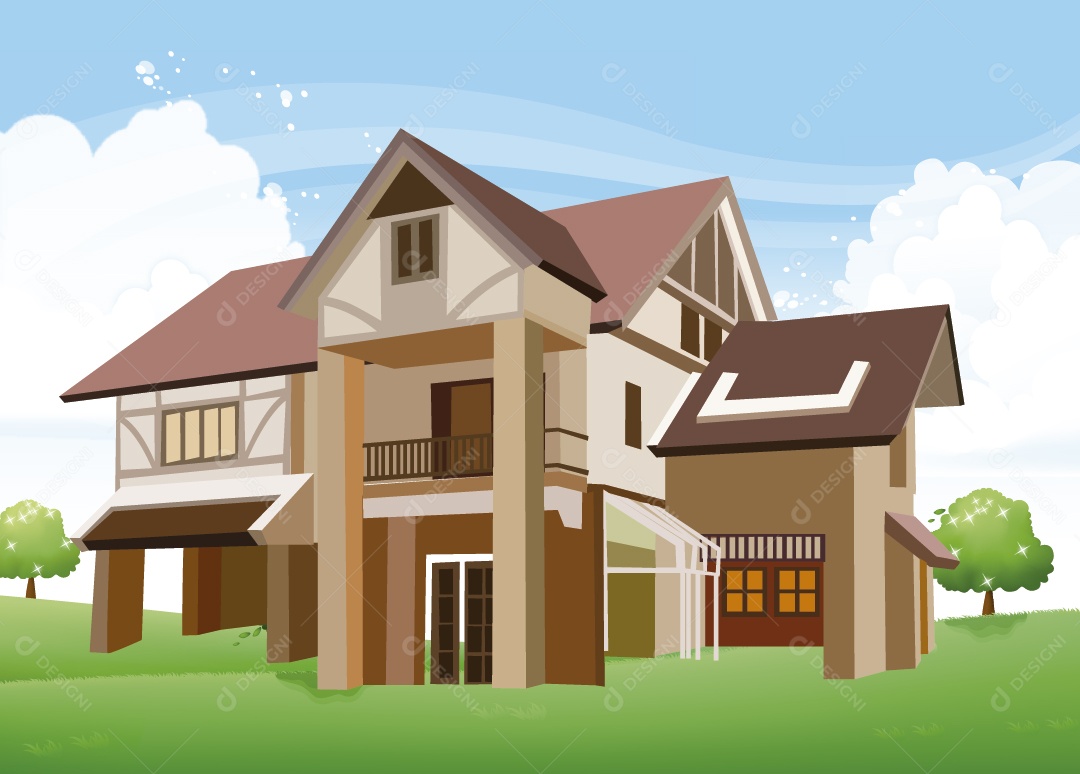 Casa Ilustração Vetor EPS