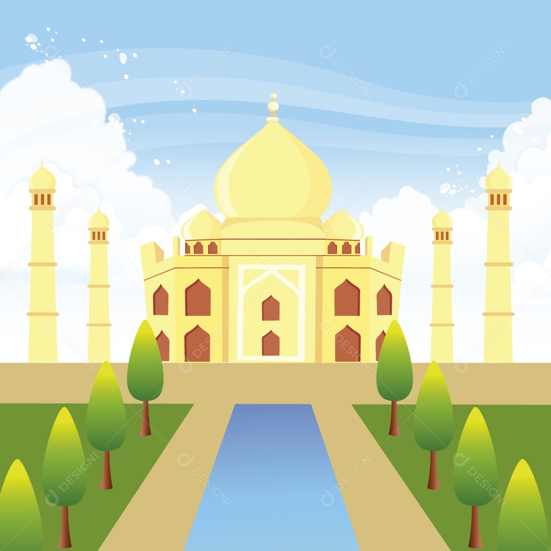 Paisagem Ilustração Vetor EPS