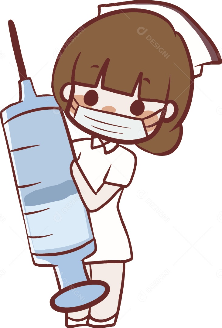 Enfermeira Ilustração Vetor EPS