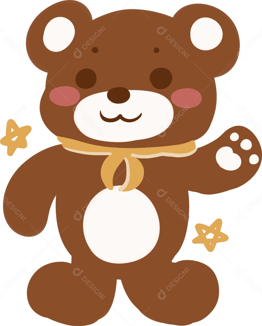 Urso de Pelúcia Ilustração Vetor EPS