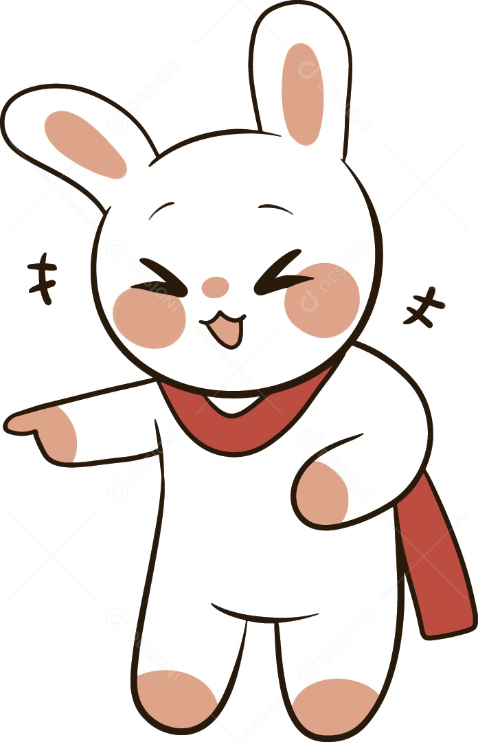 Coelho Personagem Ilustração Vetor EPS
