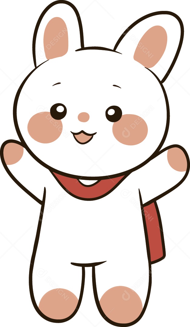 Coelho Personagem Ilustração Vetor EPS